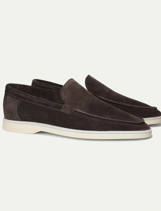Suede Slip-On Loafers – Dark Brown