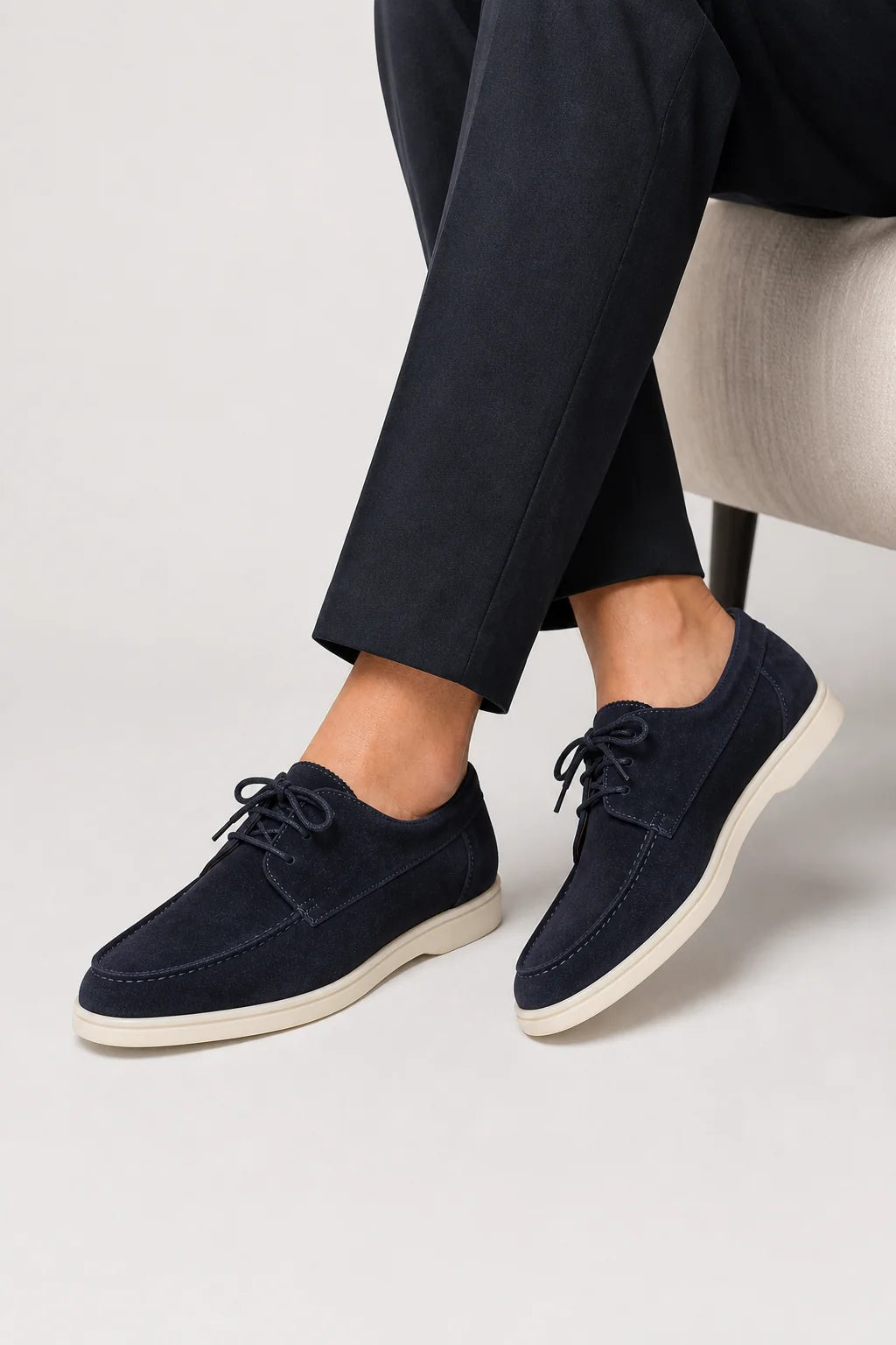 Lace-Up Low-Cut Loafers