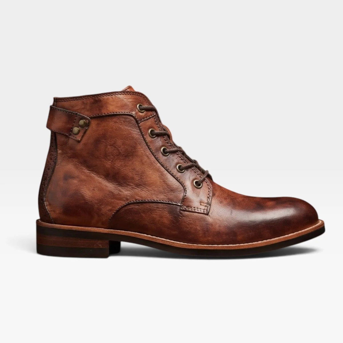 Lace-Up Buckle Ankle Boots
