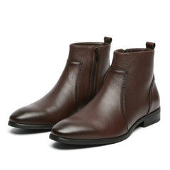Pointed Toe Ankle Boots – Brown