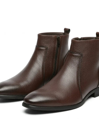 Pointed Toe Ankle Boots – Brown