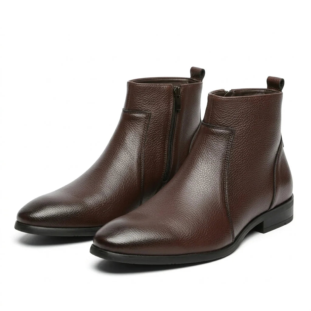 Pointed Toe Ankle Boots – Brown