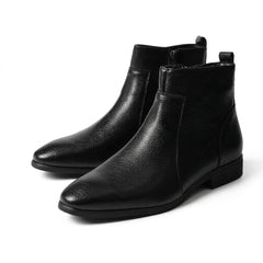 Pointed Toe Ankle Boots – Black