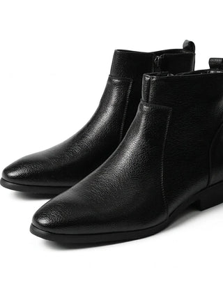 Pointed Toe Ankle Boots – Black