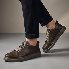 Black Sole Lace-Up Sneakers – Brown
