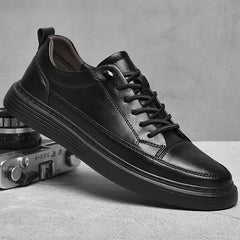 Black Sole Lace-Up Sneakers – Black