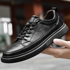 Black Sole Lace-Up Sneakers