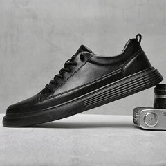 Black Sole Lace-Up Sneakers