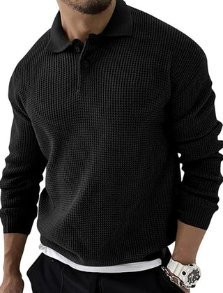 Slim Fit Lapel Collar Jumper