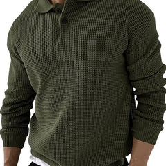 Slim Fit Lapel Collar Jumper