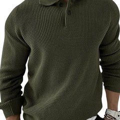 Slim Fit Lapel Collar Jumper