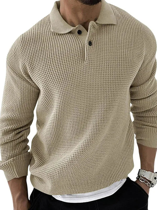 Slim Fit Lapel Collar Jumper