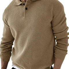 Slim Fit Lapel Collar Jumper