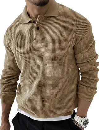 Slim Fit Lapel Collar Jumper