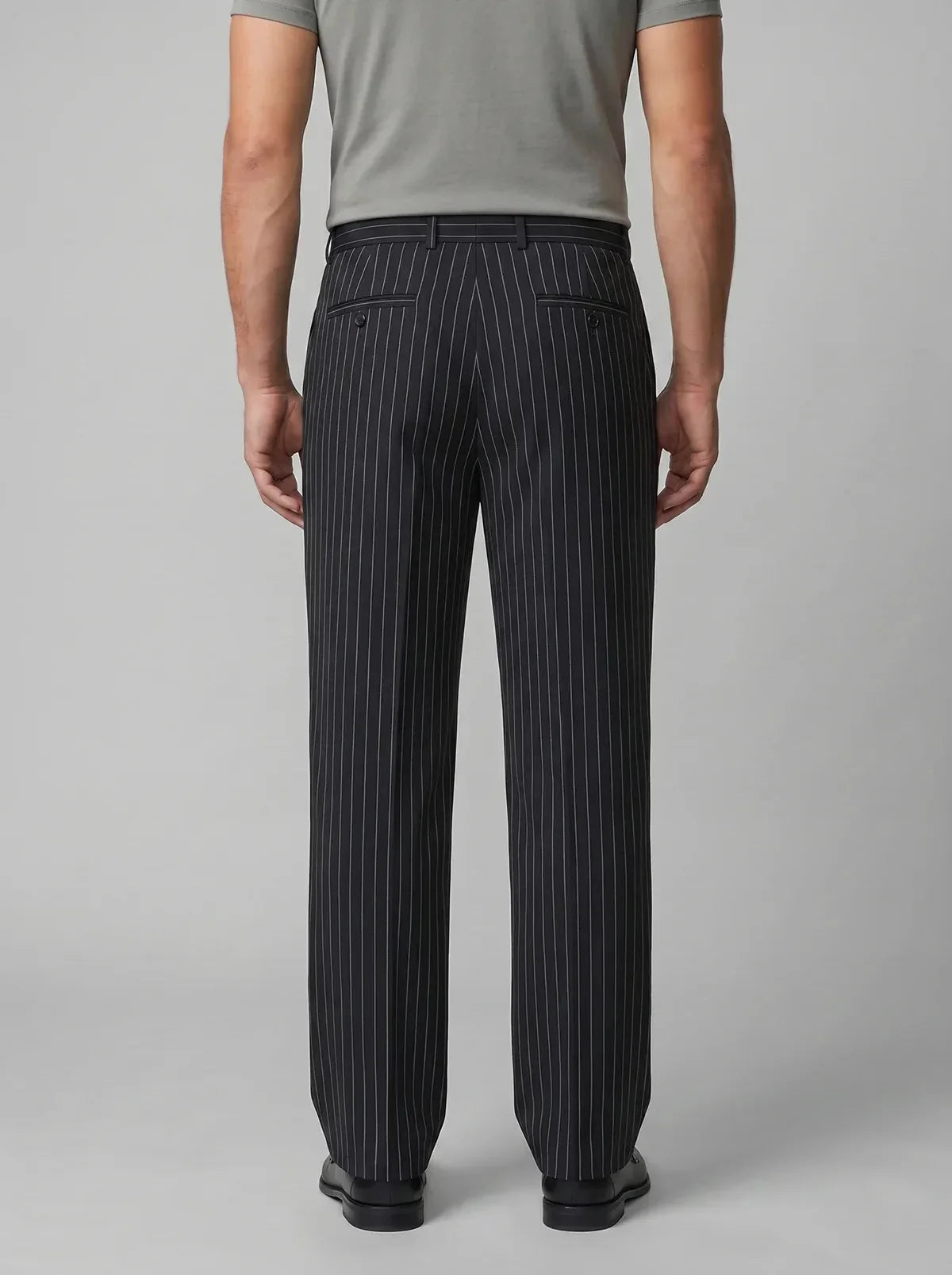 Pinstripe Wide Leg Trousers