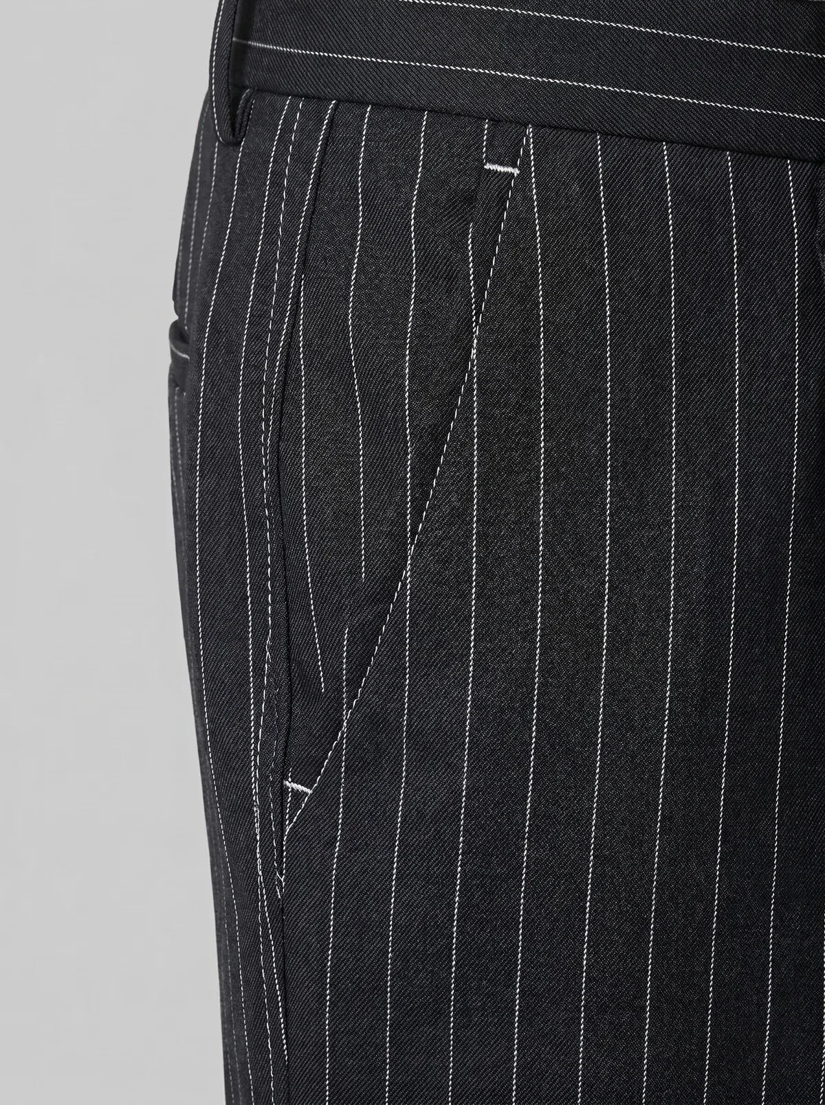 Pinstripe Wide Leg Trousers